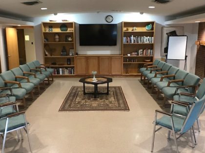 hearth room rental venue chairs in circle