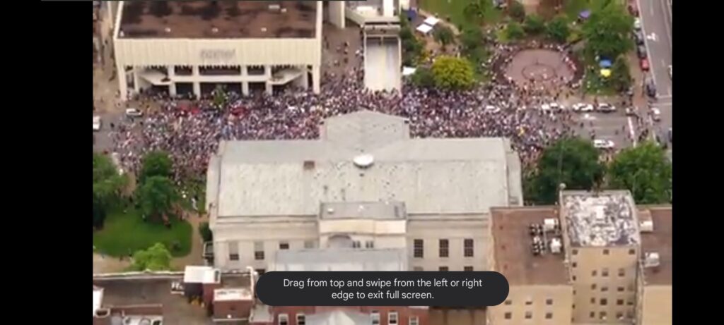 aerial view of Louisville Rally