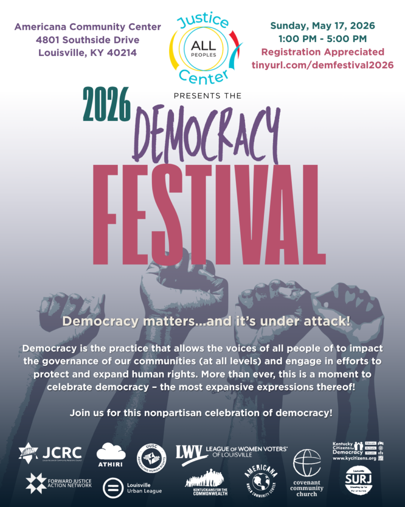 Democracy festival flyer