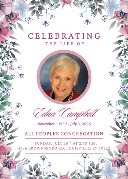 Edna Campbell celebration of life
